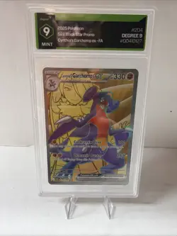 Pokemon TCG Cynthia's Garchomp EX 204 Scarlet & Violet Black Star Promo Card - Image 1