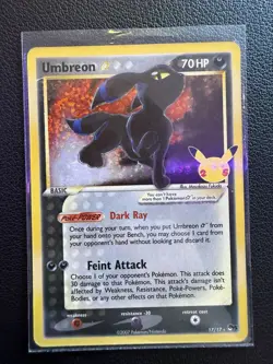 Pokemon TCG: Umbreon Gold Star 17/17 Celebrations 25th Anniversary NM - Image 1