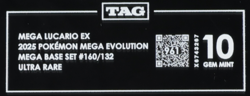 2025 Pokemon Mega Evolution 160/132 Mega Lucario EX Ultra Rare TAG 10 (961) - Image 3