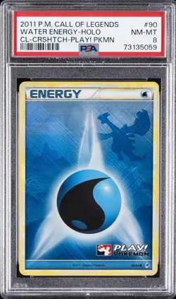 2011 POKEMON CALL OF LEGENDS #90 WATER ENERGY-HOLO PSA 8 - Image 1