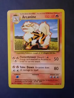 Pokemon Card TCG Arcanine Base Set 23/102 VLP - Image 1