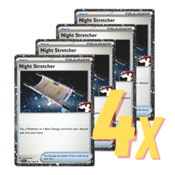 4x Night Stretcher PLAYSET x4 Trainer Cards Prize Pack 6 Stamp Cosmo Holo NM - Image 1