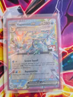 Play! Pokemon Prize Pack Series 7 Prismatic Evolutions 023/131 Vaporeon ex read! - Image 1