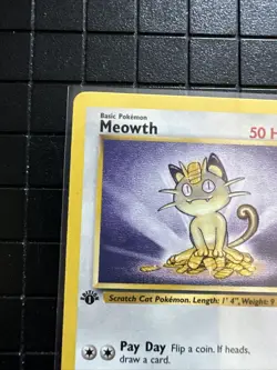 Pokemon TCG Meowth Jungle 56/64 Regular 1st Edition Common - Image 5