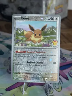 ✨ Eevee Pokemon Day 2025 Reverse Cosmos Holo 074/131 Stamped MINT ✨ - Image 1
