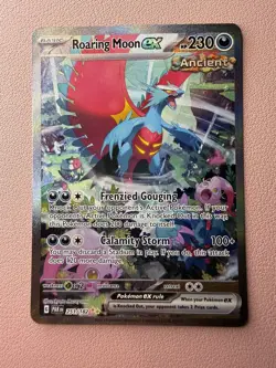 Pokemon TCG Roaring Moon Ex 251/182 SIR Paradox Rift Holo - Image 1