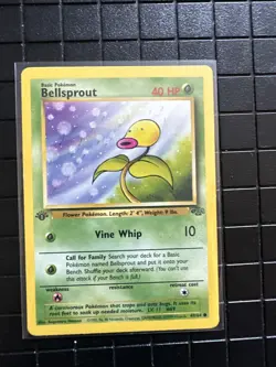 Pokemon TCG WOTC Jungle 1st Edition Bellsprout 49/64 Common LP - Image 1