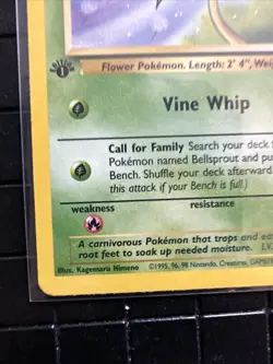 Pokemon TCG WOTC Jungle 1st Edition Bellsprout 49/64 Common LP - Image 2