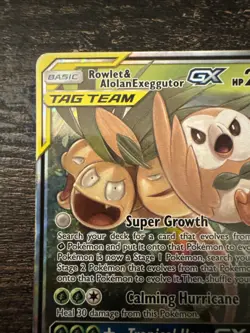 Pokemon Rowlet & Alolan Exeggutor GX 1/236 SM Unified Minds Ultra Rare Holo - Image 2