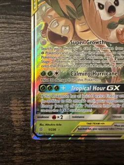 Pokemon Rowlet & Alolan Exeggutor GX 1/236 SM Unified Minds Ultra Rare Holo - Image 5