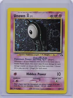 Unown [A] 14/75 Holo Rare Neo Discovery Pokemon Unlimited Holo NM - Image 1