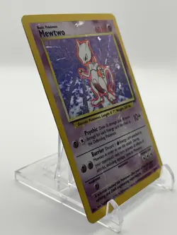 Pokemon Mewtwo Base Set 10/102 60 HP Holo Rare 1999-2000 Wizards Copyright - Image 2