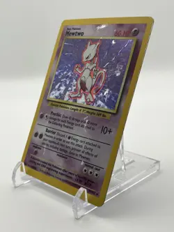 Pokemon Mewtwo Base Set 10/102 60 HP Holo Rare 1999-2000 Wizards Copyright - Image 3