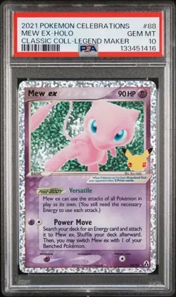 2021 POKEMON CELEBRATIONS #88 MEW EX-HOLO CLASSIC COLL-LEGEND MAKER PSA 10 - Image 1