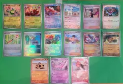 Lot of 15 Pokemon Prismatic Evolutions Poke ball Pokeball Reverse Holos - Image 1