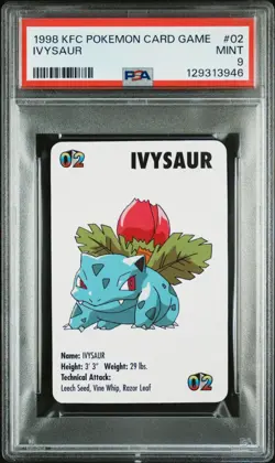 1998 KFC POKEMON CARD GAME 02 IVYSAUR PSA 9 - Image 1