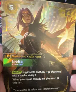 RIFTbound League of Legends Irelia Fervent Champion Unit SFD 057a/221 Holo Card - Image 3