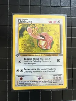 Pokemon TCG Lickitung Jungle 1st Edition 38/64 Uncommon WOTC Card - Image 1