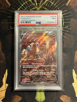 Pokemon Entei V GG36/GG70 Crown Zenith Galarian Gallery Full Art PSA 9 - Image 1