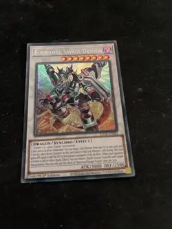 Yu-Gi-Oh Borreload Savage Dragon Secret Rare 1st Edition Card BLCR-EN083 - Image 1