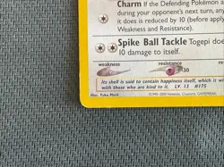 Togepi LP 1st Edition Neo Destiny Non Holo WOTC Pokemon Card Vintage - Image 5