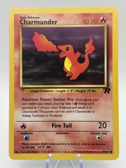 Pokemon TCG Charmander 50/82 Rocket Card Ungraded. - Image 1