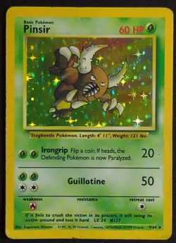 Pinsir 9/64 No Symbol Error Jungle Pokemon Card - Image 1