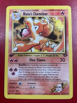 Pokemon TCG Blaine's Charmeleon Gym Challenge Card 31/132 1st Edition - Image 1