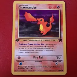 Charmander 50/82 Team Rocket Regular First Edition Pokemon Card Lp WOTC - Image 1