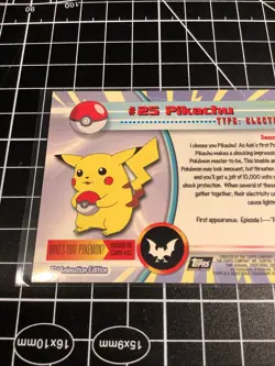 #25 Pikachu Spectra TV Animation Pokemon Card 2000 - Image 4