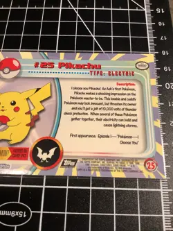 #25 Pikachu Spectra TV Animation Pokemon Card 2000 - Image 5