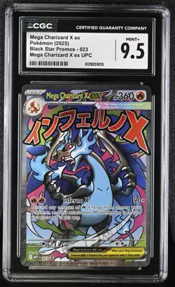 Mega Charizard X ex 023 - UPC Black Star Promos Upc CGC MINT+ 9.5 Pokemon Card - Image 1