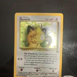 Pokemon TCG Meowth Holo Black Star Promos Card Game Boy - Image 1