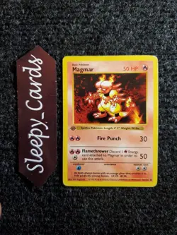 Magmar 36/102 Base Set 1st Edition Shadowless MP/PL Pokemon Card - Image 1