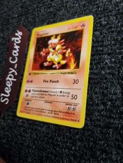 Magmar 36/102 Base Set 1st Edition Shadowless MP/PL Pokemon Card - Image 2