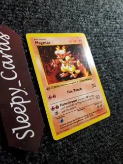 Magmar 36/102 Base Set 1st Edition Shadowless MP/PL Pokemon Card - Image 3