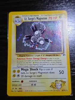 Lt. Surge's Magneton - 8/132 - Pokemon Gym Heroes Unlimited Holo Rare Card HP-g - Image 3