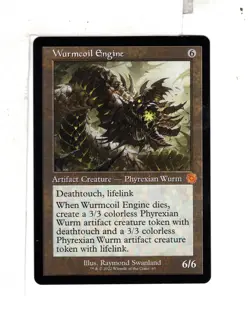 MTG SkeenAB Wurmcoil Engine RETRO FRAME from Brothers' War. NM. - Image 1