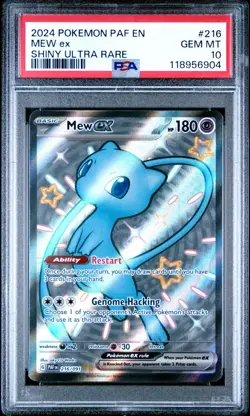 PSA 10 MEW EX 216/091 ULTRA RARE PALDEAN FATES POKEMON ✨ - Image 1