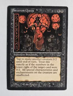 Sorceress Queen - Arabian Nights 1993 - EX - Magic the Gathering - MTG - Image 1