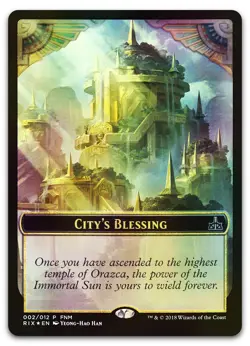 City's Blessing // Elemental Double-Sided Token #2 (Foil) LP Promos Magic MTG - Image 1