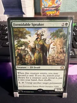 MTG Formidable Speaker Creature Elf Druid Magic Green 2/4 Regular 0176 - Image 1