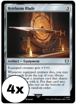 MTG - 4x Heirloom Blade - Playset of 4 - Lord of the Rings Commander - Image 1