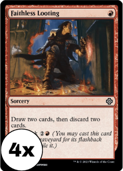 Faithless Looting - Playset (x4) - Commander: the Lost Caverns of Ixalan - Image 1