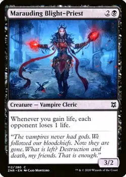 X 1 Marauding Blight-Priest NM-M Zendikar Rising 112 MTG Magic The Gathering - Image 1