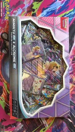 Pokemon Mimikyu ex & Alcremie ex Premium Collection Box Foil Promo + Booster - Image 1