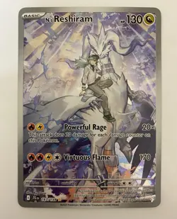 Pokemon N's Reshiram 167/159 Sv09 Journey Together Illustration Rare Holo - Image 1