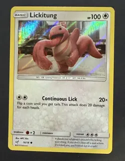 Lickitung (Holo Common) Common Detective Pikachu 16/18 NM - Image 1