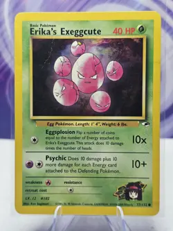 Pokemon TCG Erika's Exeggcute Gym Heroes 77/132 Regular Unlimited Common HP - Image 1
