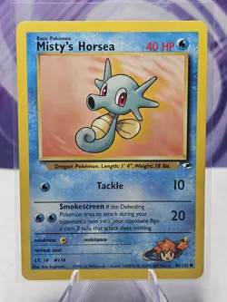 Pokemon TCG Misty's Horsea Gym Heroes 86/132 Regular Unlimited Common DMG - Image 1